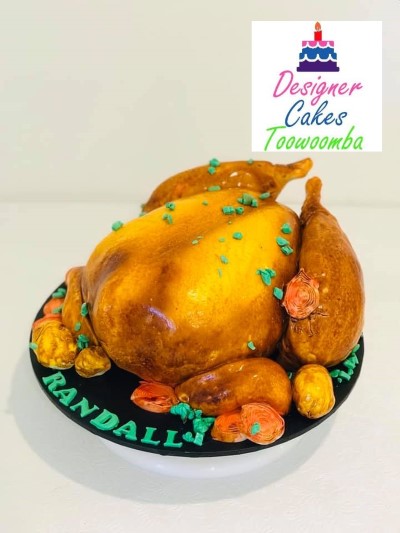 Roast chicken- which is made with cake. With handmade icing decorations 1.jpg